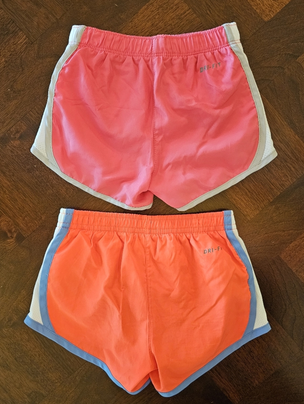 Nike Girls Dri-FIT Tempo Active Run Athletic Shorts Pink Orange 2T Lot of 2 - Picture 6 of 7